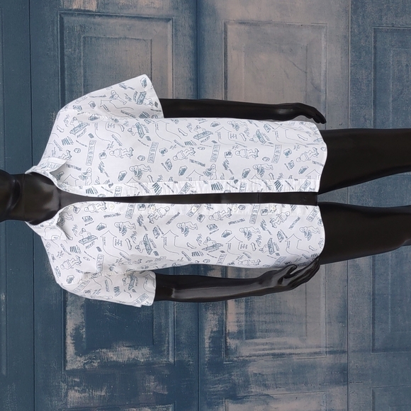 Divided (H&M) Men's Skate Board Culture Patterned Short Sleeve Summer Shirt - Picture 10 of 17